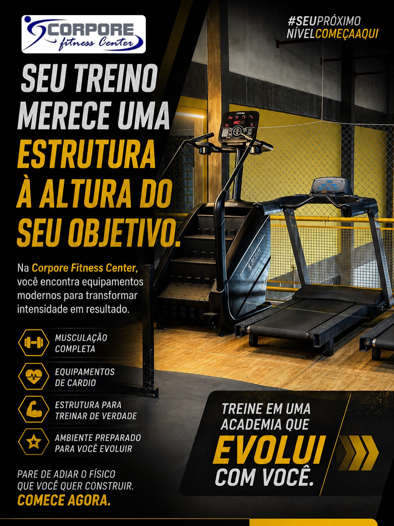 Treino na Corpore Fitness Center